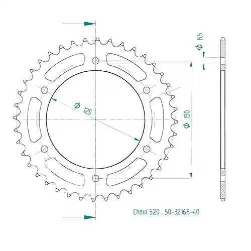 Online Kaufen Kettenrad C50-Stahl